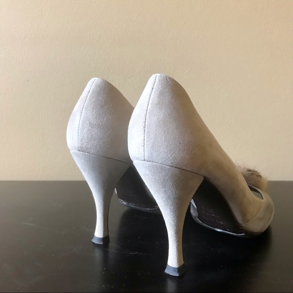 Sergio Rossi Godiva Suede Open-Toe Pump in 38.5 - Picture 4 of 5